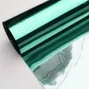 Fönsterklistermärken solenergil spegelisolering film grön sekretess klistermärke envägs glas hem sovrum byggnad 50 600 cm
