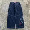 Jnco Backgy Jeans Y2K низкий рост джинсы мужчины Wome Hip Hop Punk Emelcodery Slouchy Jeans Gothic Print Retro Streetwear 240429