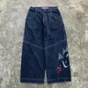 JNCO Baggy Jeans Y2K Low Rise Jeans hommes femmes Hip Hop Punk broderie Salouchy Jeans Gothic Print Retro Streetwear 240429