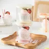 Present Wrap 10 Round French Cake Box Packaging Wedding Party Baking Gift Decoration Portable Transparent Paper Cup Biscuit BoxQ240511