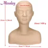 Teste di manichino Modello del corpo umano cosmetico in silicone morbido per trucco/graffiti Design del sopracciglio/massaggio/bambola di pittura facciale pratica Q240510