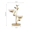 Titulares de velas 2024 Titular de ferro lanternas de folhas de pássaro Candlestick Decoração de casamentos de decoração Ornamento