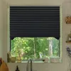 Rideau 1pc Black Blackout Window Shade Fabric non tissé stores plissés Adhesive Summer Anti UV avec clips