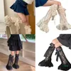 Femmes chaussettes L5YC Star -Lolita Lace Trim Boot Stockings 80s Party Dance Legwarmer