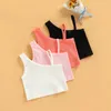 28Y Fashion Toddler Baby Girls Vêtements Summer Couleur solide Rib Souffre sans manches