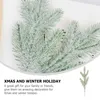 Decorative Flowers 8 Pcs Plastic Plants Branches Decoration Fake Pine Picks Artificial Accessories Large Christmas Ornaments Tree Needles