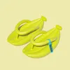 New Designer EVA herringbone slippers for women funny banana men wearing men's clip on solid color thick sole clip on sandals