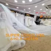 Veaux de mariée Super long 6 mètres double couche simple ruban satiné bord 3m largeur voile casque accessoires de mariage 218g