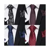 Vendita di fabbrica di cravatta per collo 65 colori 2023 Nuovo design matrimonio cravatta cravatta set cravatta da cravatta per la festa formale floreale
