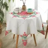 Table Cloth Coffee Round Tablecloth Ethnic Boho Applicable Restaurant Kitchen Wedding Party Outdoor Camping 60 Inches