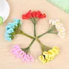 Fleurs décoratives 144pcs mini pe calla lis simulation bouquet artificiel pour les accessoires de cadeaux de boîte à bonbons