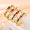 Bracelet moderne moderne de luxe en acier inoxydable Gold Gold Plai