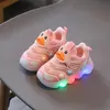 Dzieci LOD LED BUTS Case Cartoon Duck Sneakers