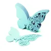 Namn Papper Decoration Party Table Mark Laser Cut Cards Farterfly Shape Wine Glass Place Card for Wedding