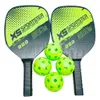 Professionelles Pickleball-Set 2-Spieler Carbon Faser Paddel Schläger 4 Ball Pickleballschläger Ball Sets tragbare Tasche 240506