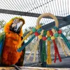 Andere Vogelversorgungen Spielzeug Shotet Kaukäfigzubehör fan-fanförmige hängende farbenfrohe für Conures Chesets Säuberungen