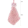 Towel Chenille Hand Cartoon Microfiber Towels For Kitchen Bathroom Absorbent Quick-Drying With Hanging Loops Bath Tools