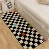 Tapis moderne tapis minimaliste vintage en damier vintage