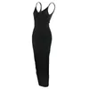 Casual Dresses Elegant Women's Summer Dress 2024 V Neck Backless Robe Club Sexig Long Ladies Slim Party Spaghetti Strap Maxi Femme