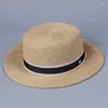 Basker designer naturlig Panama mjukformad stråhatt sommar kvinnor/män breda brim strand sol mössa uv skydd fedora födelsedagspresent