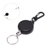 Keychains 1pc Pullable Pull Key Chain Reel ID Badge Black Carte Solder 60 cm Course