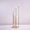 Kerzenhalter Metall Luxus Candlestick Hochzeit Tisch Kernstück Candelabra Säule Stand Road Lead für Party Home Dekoration
