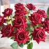 Fiori decorativi 5 pezzi 50 cm francese touch touch roses bouquet bouquet artificiale decorazione di auto per matrimoni