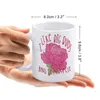 Tasses grosses tasse blanche à des amis et à la famille Créative Gift 11 oz Coffee Céramique Fleur Pun de pivoine Plantes rose rouge floral drôle Blo