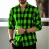 2024 Homme à manches longues Polo Collier Solid Plaid Imprimé Tente décontractée Tendance de mode de haute qualité et confortable Tissu 240507