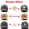 Kunems Personnalisé Hat à café Broidered Fashion Jeans Baseball Hat Mens and Womens DIY Design lavage Coton Sunhat Unisexe Wholesale 240507