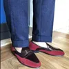 Lässige Schuhe Britisch -Stil -Fahrer für Männer Mode -Slip auf echtes Leder atmungsaktives Freizeitmänner Faule Wohnungen