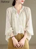 Женские блузки шифон негабаритный весенний летние футболки Топы женские V-образные вырезы с цветочным принтом