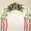 Fiori decorativi fiore rattan decorazioni natalizie notti soffitto muro di vite appeso a fille di caduta verde gambi di lavanda artificiale