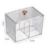 Storage Boxes Square Cotton Pads Holder Organizer Dust Proof Qtip Dispenser With Cover For Apartments Home Dorm Rooms