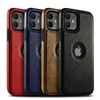 Fashion Slim Leather Telephone con ventana de vista del logotipo para iPhone 14 13 12 11 Pro Max XS XR X SE 7 8 Plus Shock -Profect Bumper Soft Business Cover Cover