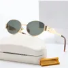 Luxusdesignerin Sonnenbrille Damen Retro Ovale Sonnenbrille für Frauen Männer trendige Sonnenbrillen Klassische Schatten UV400 Schutz