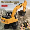 RC Excavadeira Dumper Car 24G Controle remoto Engenharia Veículo Rastreador Truques de caminhão para meninos Presentes de Natal para crianças 240506