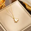 Designer halsband Vanca Luxury Gold Chain Fjäril