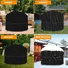 Verktyg Fire Pit Cover 210D Vattenbeständig rund utomhus eldstad Väderbeständig svart tunga Oxford