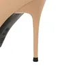 Chaussures habillées Femme Fétisan 10 cm High Talons Nude Pumps Wedding Bridal Stiletto Sexy Wine Red Lady Scarpins Office Party