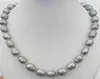 18Quot11112 mm Round Tahitian Black Green Pearl Necklace0122135735