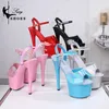 Womens summer shoes with high heels sexy 17CM/7-inch platform sandals pole dance fetishism sexual strippers luxurious laser colors 240426