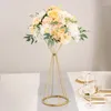 Party Decoration 1PCS Gold Metal Wedding Flower Stand Floor Vases Birthday Centerpiece Rack Dinner Table Decorations