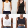 Bayan Tank Tops Tişörtler Tees Tees Düzenli Kırpılmış Pamuk Jersey Tasarımcı Yoga Takım Spor giysisi Fitness Spor Sütyen Mini Bayanlar Kıyafet