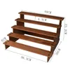 Piastre decorative in legno Scaffale riser riser a 5 livelli Servi di servizio a più livelli Scala da cupcake multiuso per banco da cucina leggera