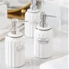 Dispensateur de savon liquide 350 ml pour le shampooing et la douche Céramique Hand Sanatizer vide Pump Bottle Bathroom Conteneurs Dispeners