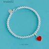 T Awewlery Designer Браслет горячее продажа эмалевая любовь Ball Red Blue Pink Pink Bracelet в форме сердца для женщин подарок DV5A