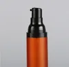 Bouteilles de rangement 50 ml Brown Brown Airless Bottle Black Pompe Pump Lid Lotion Emulsion Serum Foundation Hyaluronic Toner Sport Retrosing Emballage