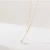 Pendant Necklaces Minar Classic Asymmetric Natural Freshwater Pearl Adjustable Chain Pendant Necklaces for Women Real Gold Plated Copper Choker