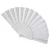 Decorative Figurines Hand Fan Held Tela Portable Spanish Dances Fabric Folding Party Wedding Gift Decoration Ornaments Dance